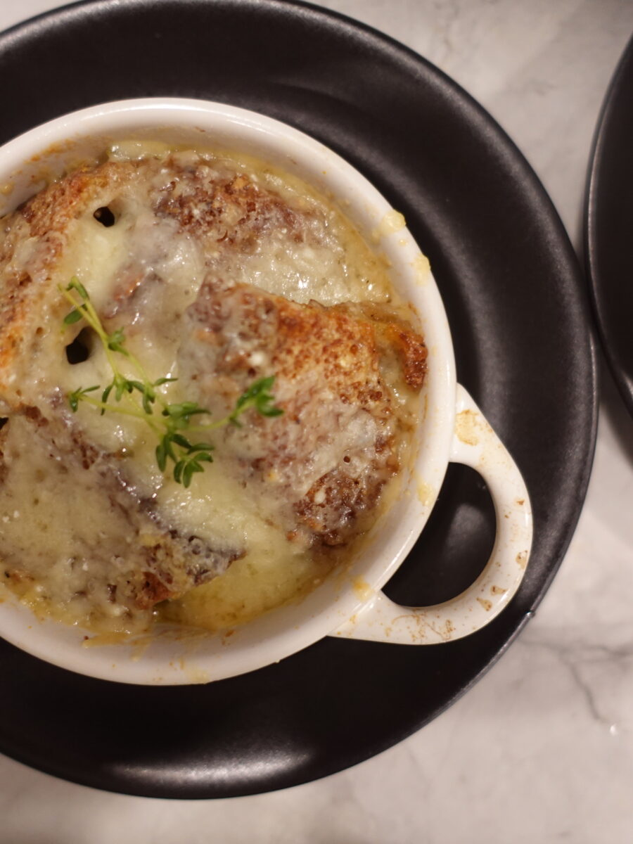 french onion soup from beef stock