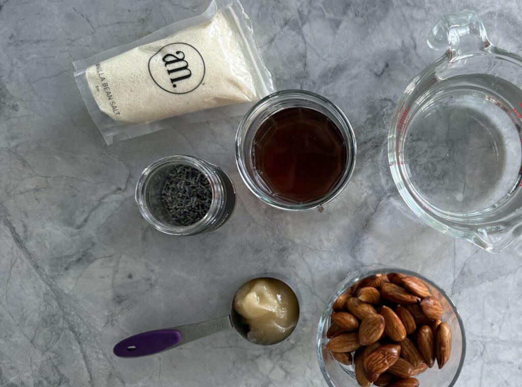 Honey Lavender Almond Milk Ingredients