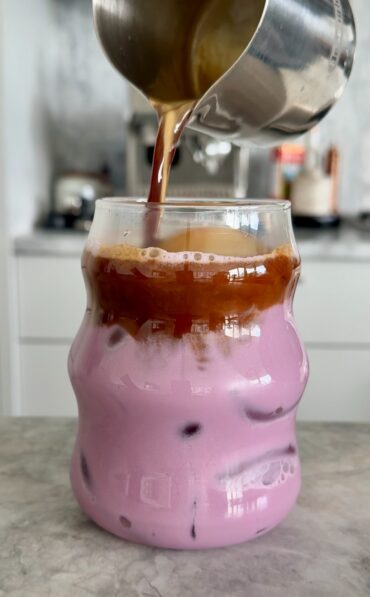 Blueberry latte