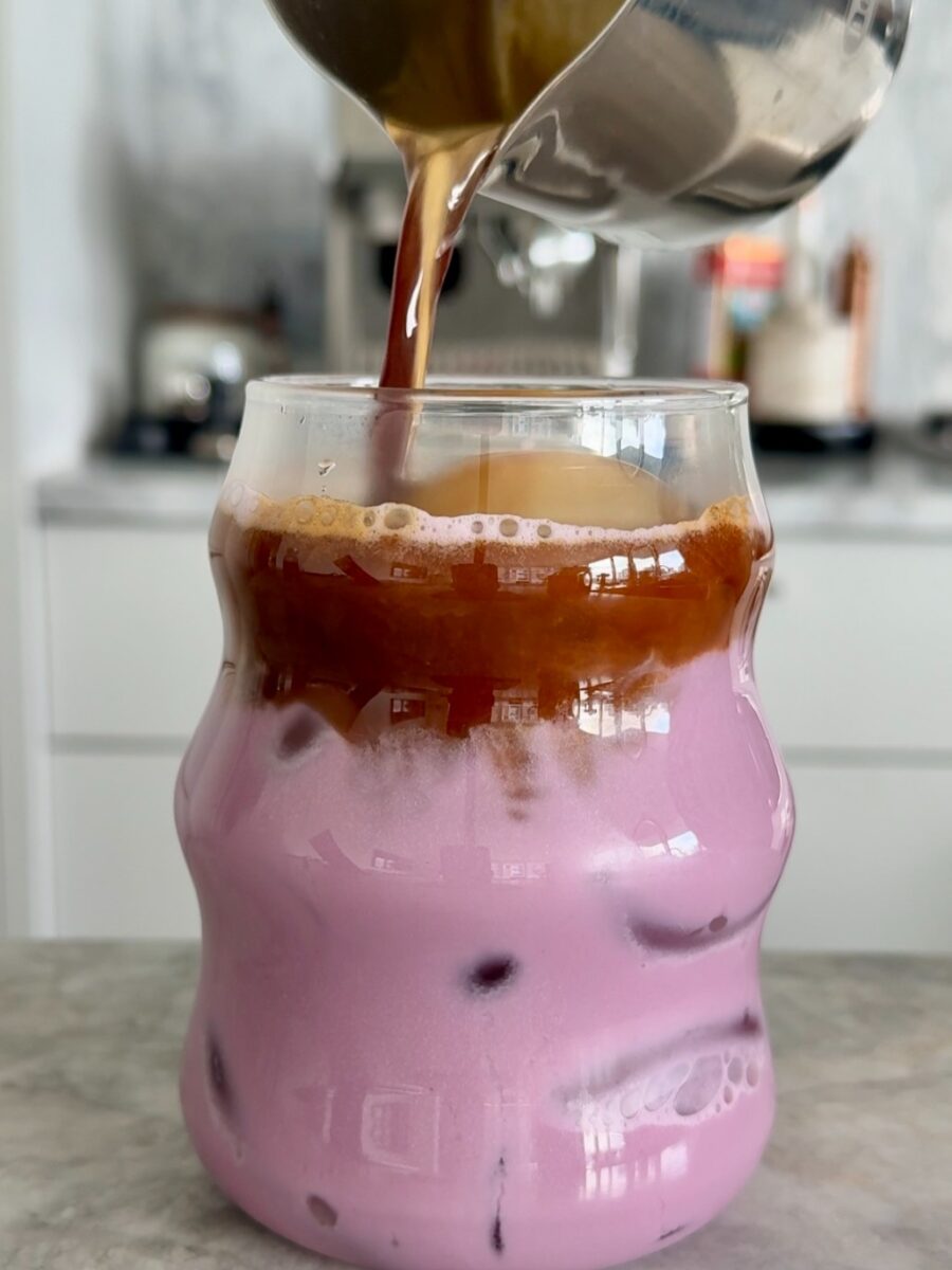 Blueberry latte