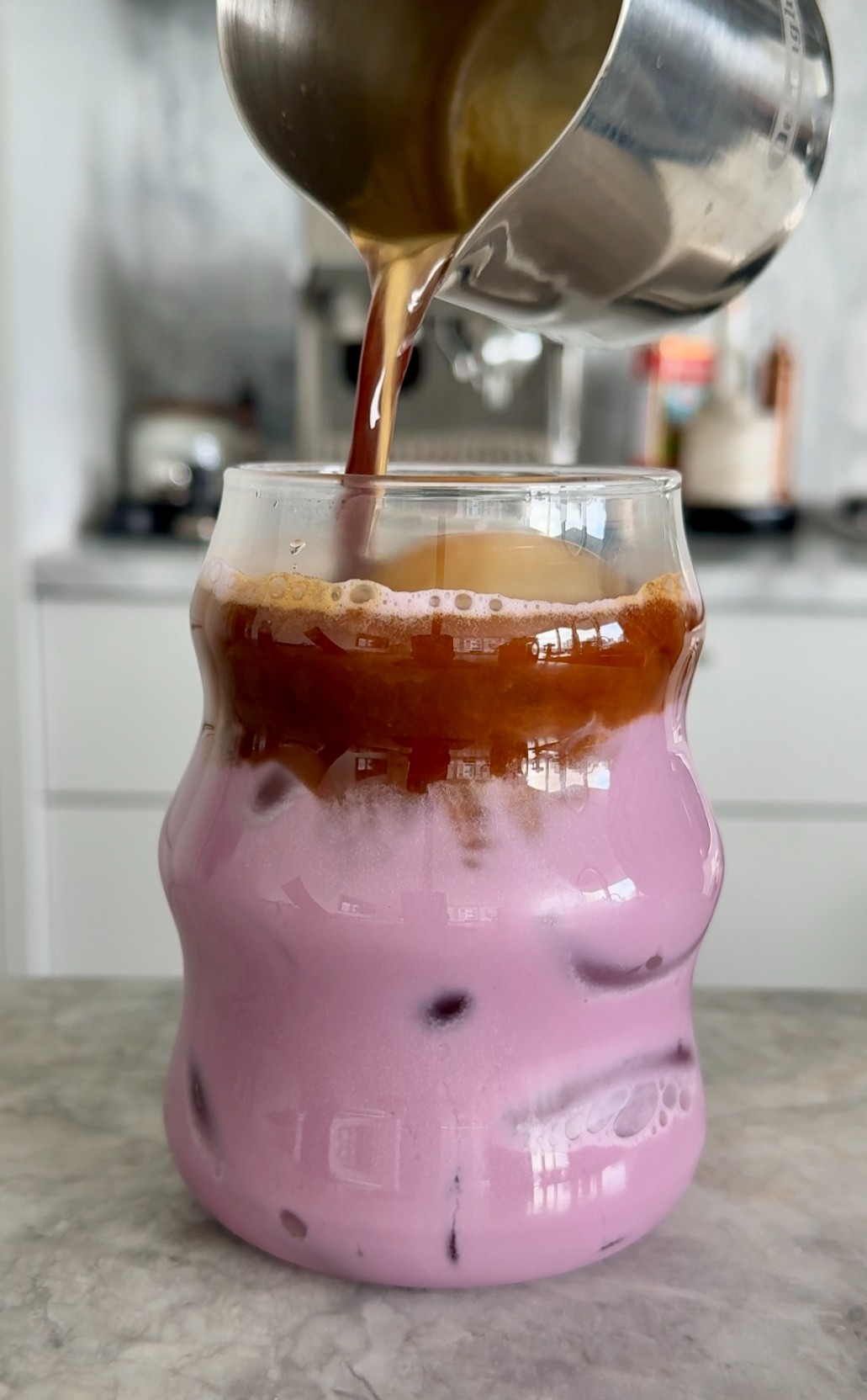 Blueberry latte
