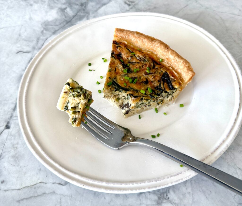 Spinach and Mushroom Quiche recipe