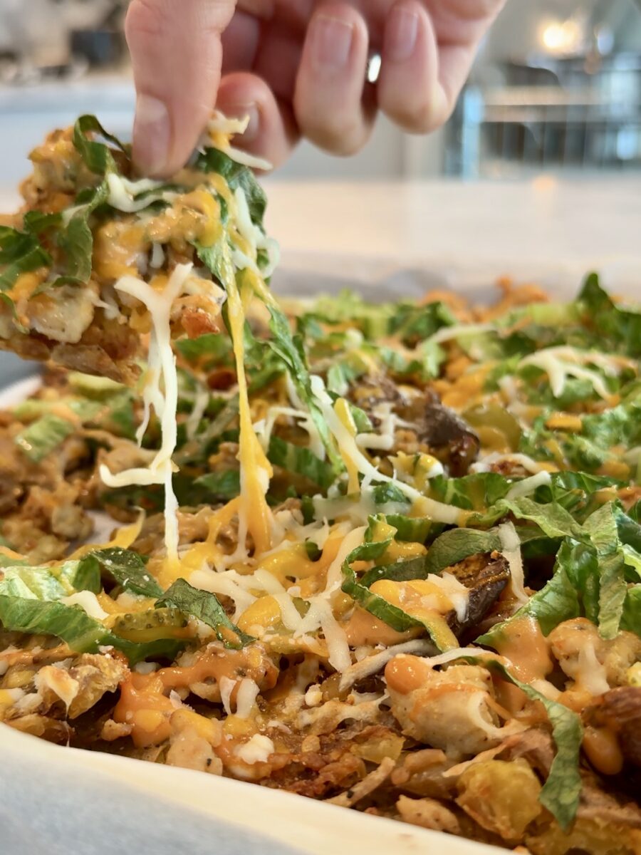 Cheeseburger Sheet Pan Nachos
