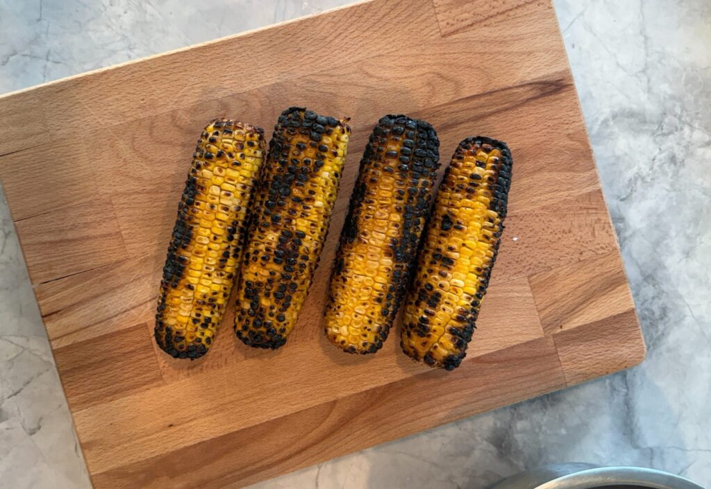 charred corn on the cob for charred corn romaine salad