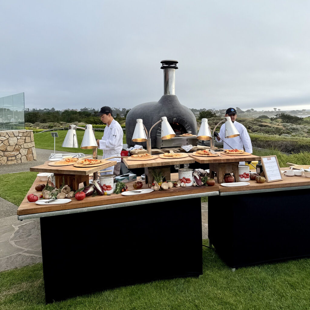 Peppoli at Spanish Bay - outdoor pizza oven with chefs overlooking the ocean