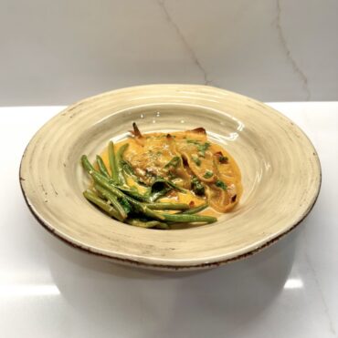 Easy Chicken Dumpling Bake in Red Curry Coconut Sauce